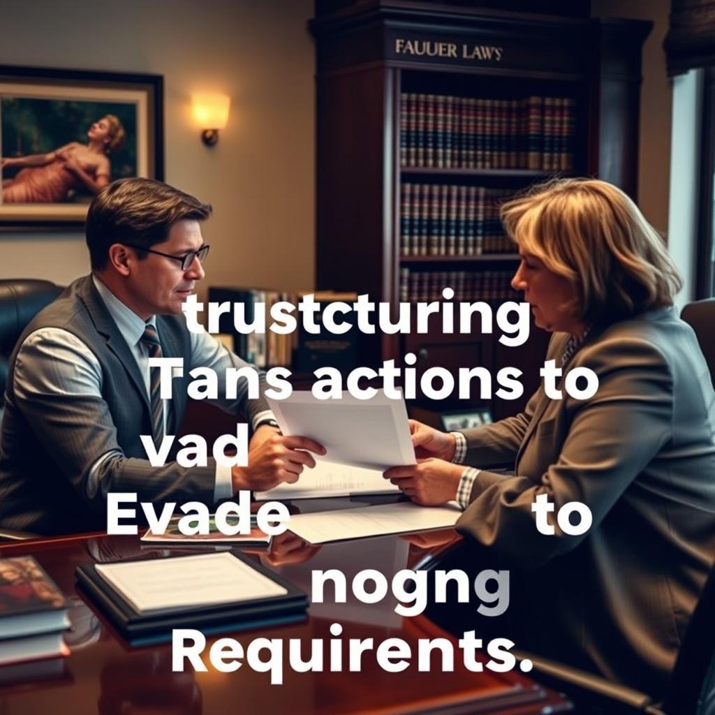 Structuring Transactions to Evade Reporting Requirements lawyer Fauquier County